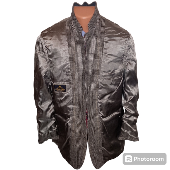 NWOT Mens Brooks Brothers 100% Camel Hair Houndstooth Glen Plaid Sport Coat 39R - Picture 13 of 16